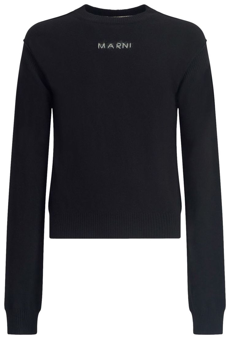 Marni Logo Roundneck Sweater Black