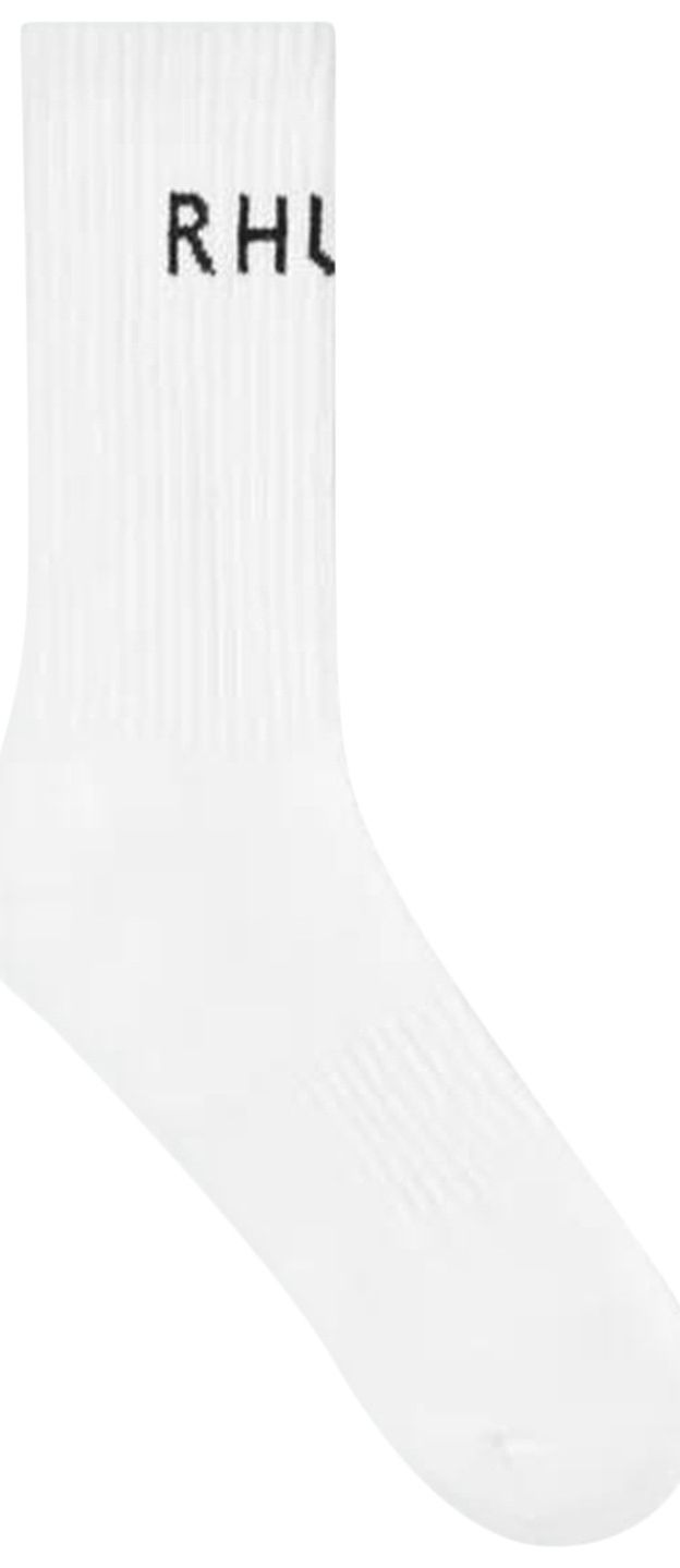 Rhude Classic Logo Sock WhiteBlack