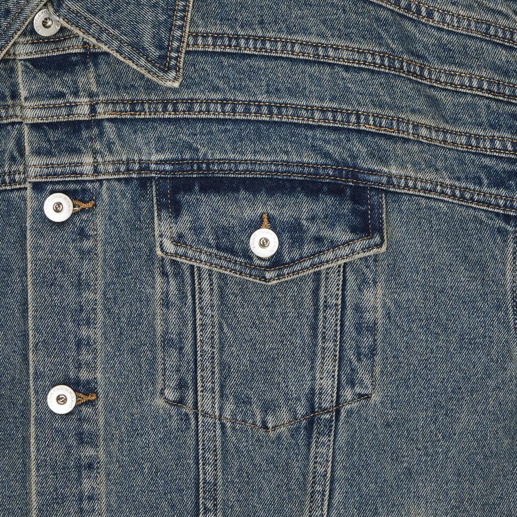 Feng Chen Wang Denim Deconstruction Oversized Jacket Blue