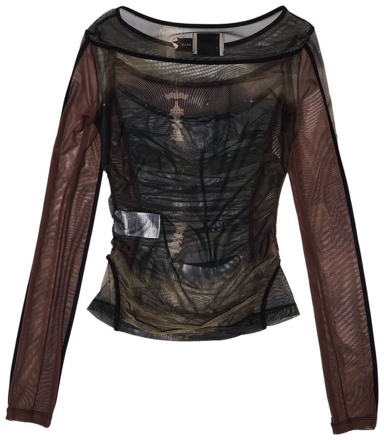 Feng Chen Wang Deconstruction Grenadine Top Brown