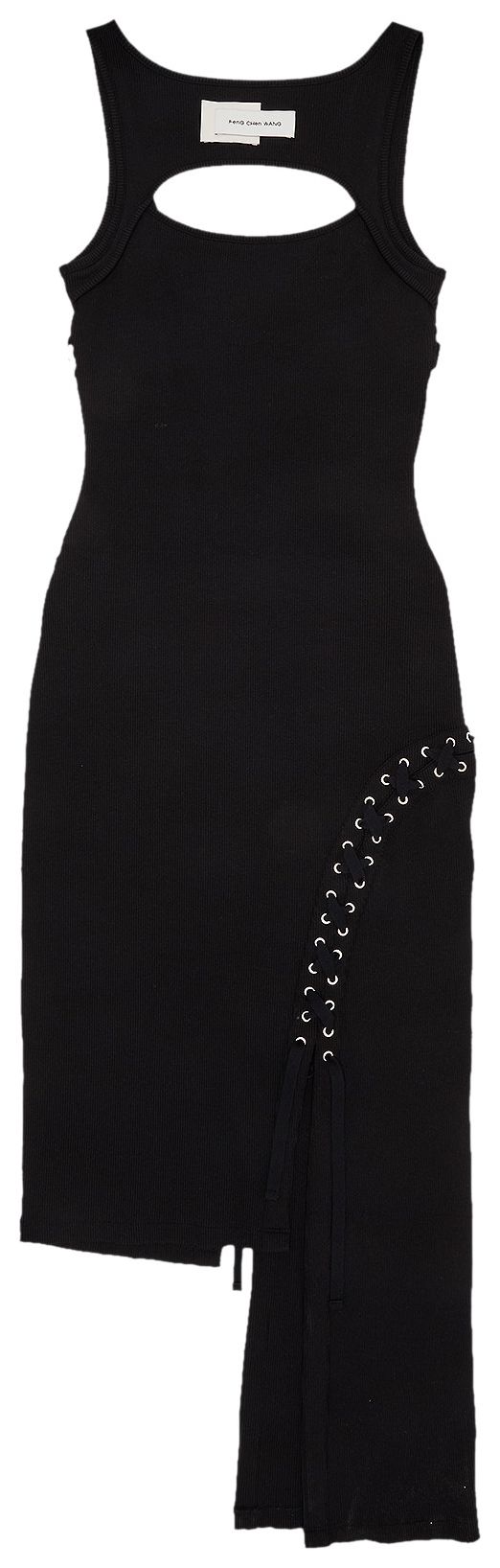 Feng Chen Wang Lace Up Dress Black