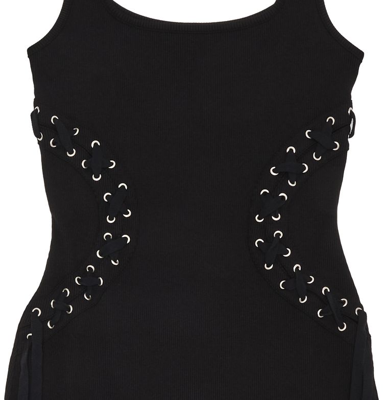 Feng Chen Wang Lace Up Dress Black