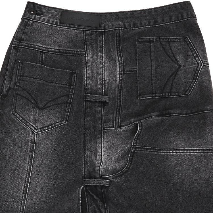 Feng Chen Wang Denim Construction Skirt Black