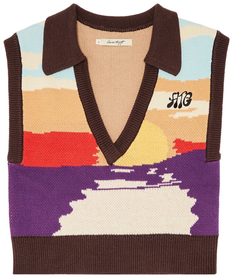 Honor The Gift Collared Sweater Vest Brown