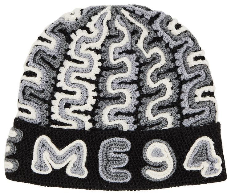 Supreme Yarn Applique Beanie Black