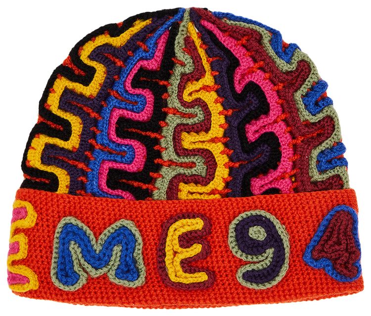 Supreme Yarn Applique Beanie Dark Orange