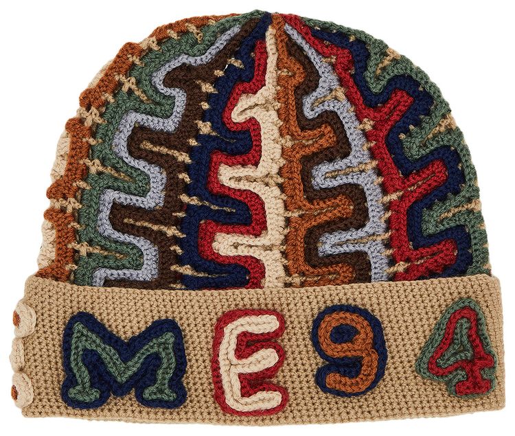 Supreme Yarn Applique Beanie Khaki