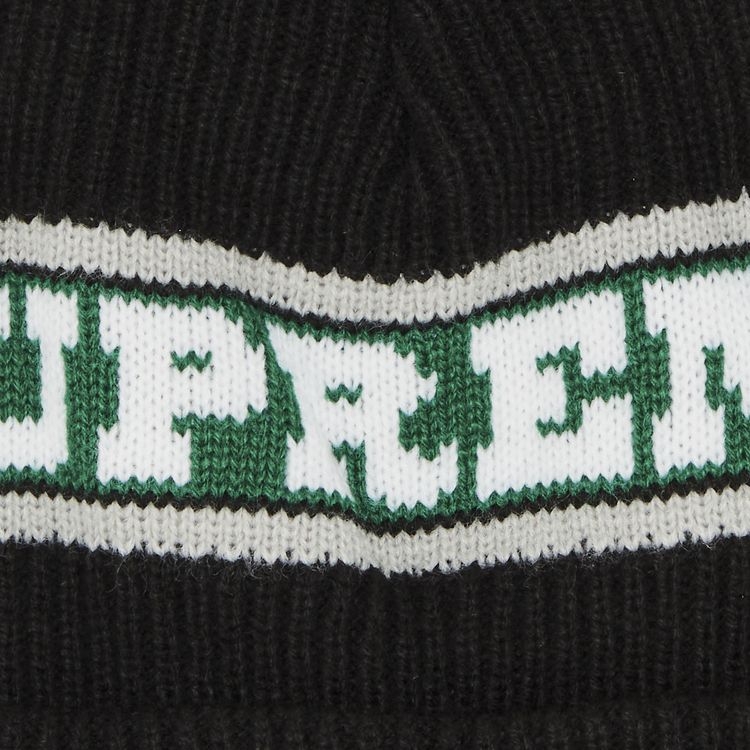Supreme Big Stripe Beanie Black