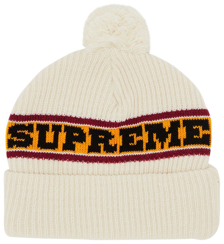 Supreme Big Stripe Beanie Natural