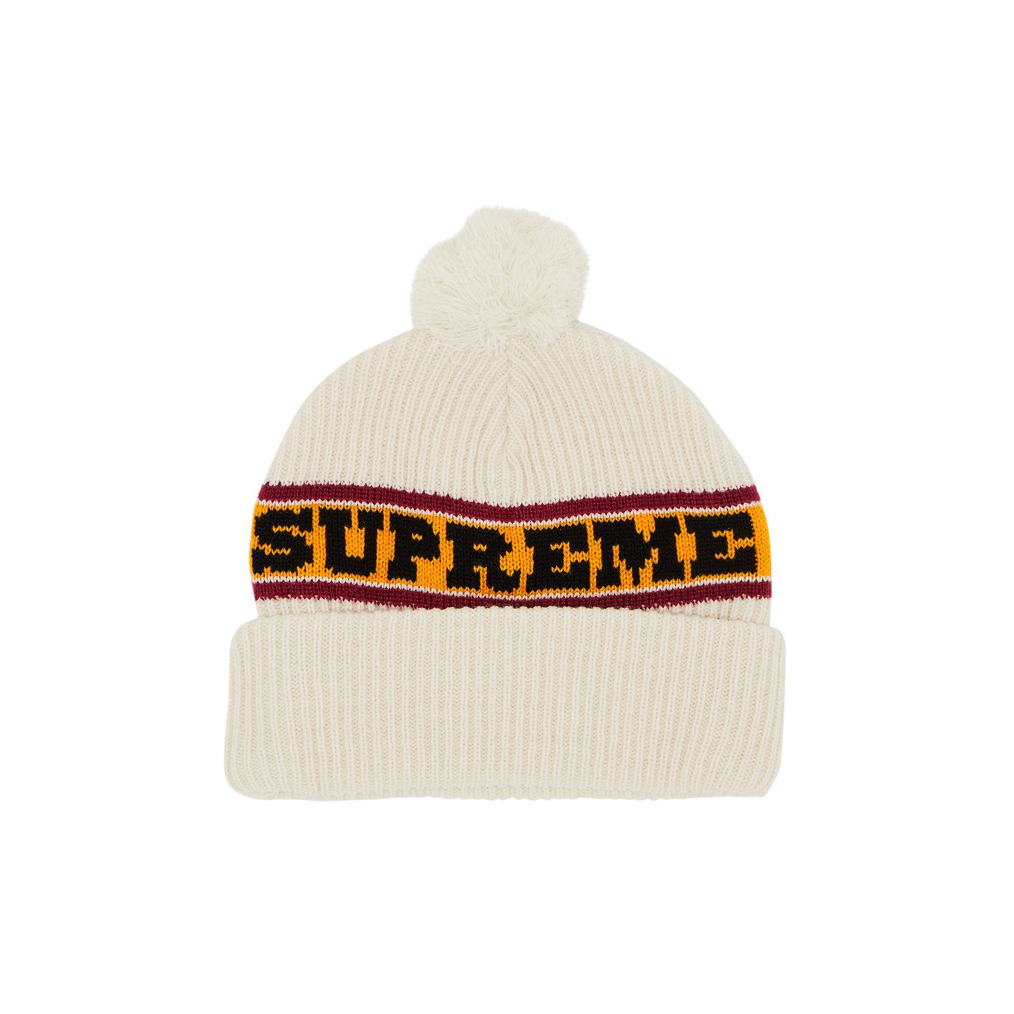帽子 Supreme Big Stripe Beanie 24fw Buy Supreme Big Stripe Beanie 'Natural' - FW24BN40 NATURAL