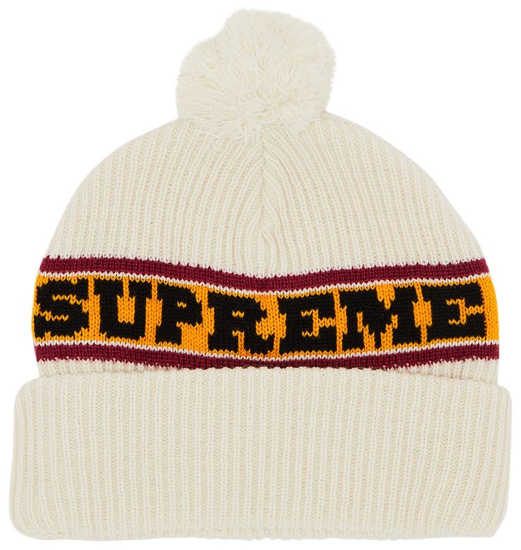 Supreme Big Stripe Beanie Natural