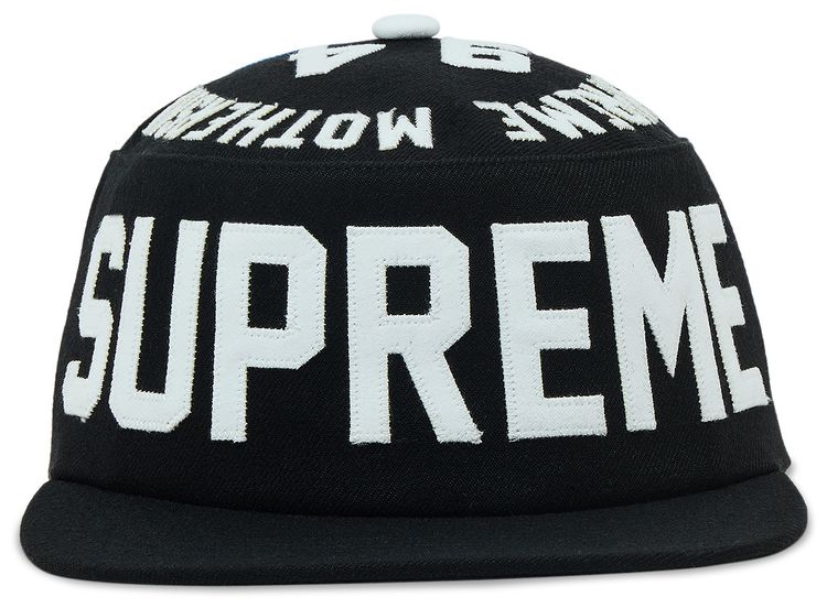 Supreme Alpha Omega Pillbox Hat Black