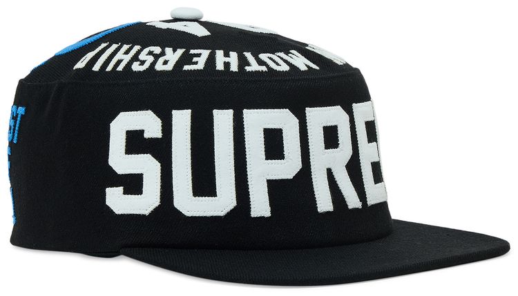 Supreme Alpha Omega Pillbox Hat Black