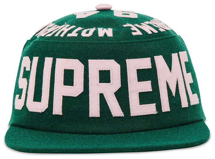 Supreme Alpha Omega Pillbox Hat Dark Green