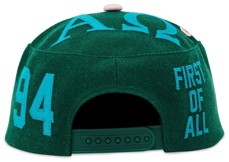 Supreme Alpha Omega Pillbox Hat Dark Green