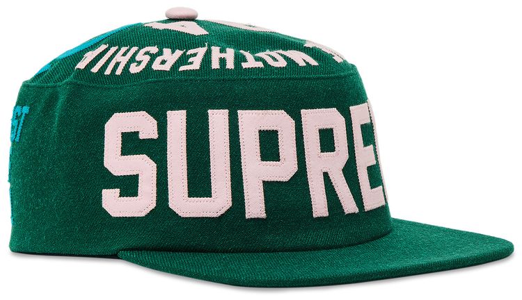 Supreme Alpha Omega Pillbox Hat Dark Green