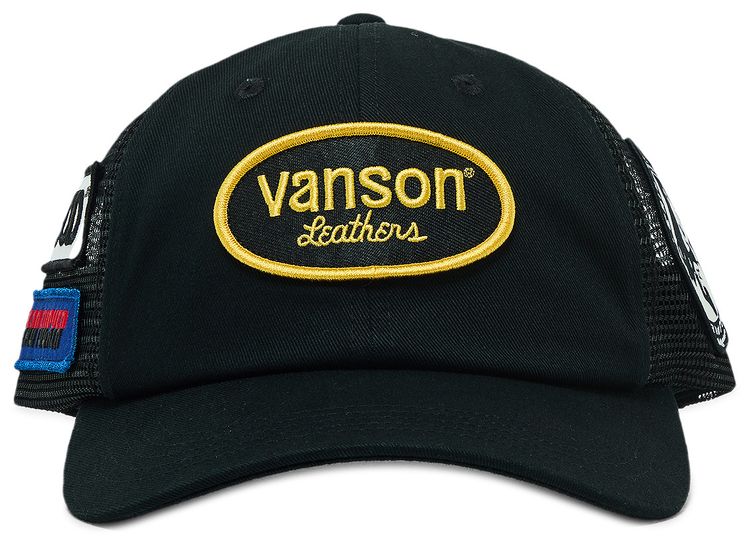 Supreme x HYSTERIC GLAMOUR x Vanson Leather Mesh Back 6 Panel Black