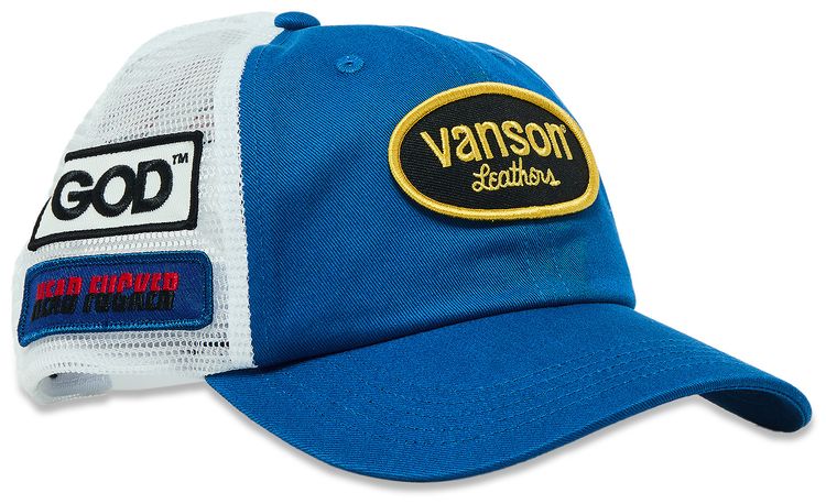 Supreme x HYSTERIC GLAMOUR x Vanson Leather Mesh Back 6 Panel Blue