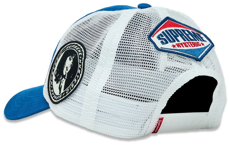 Supreme x HYSTERIC GLAMOUR x Vanson Leather Mesh Back 6 Panel Blue