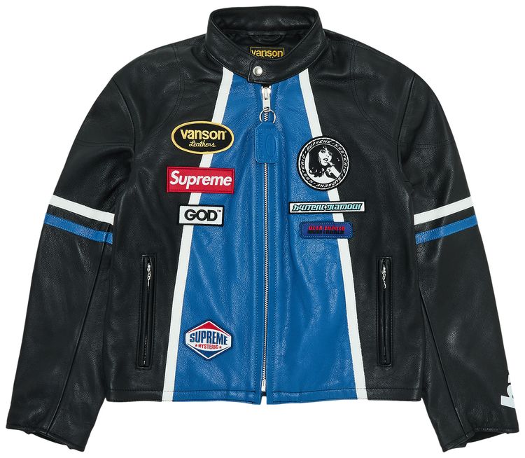 Supreme x HYSTERIC GLAMOUR x Vanson Leather Jacket Black