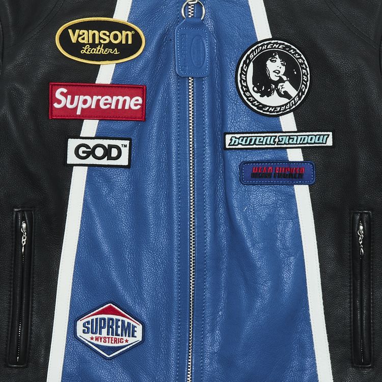 Supreme x HYSTERIC GLAMOUR x Vanson Leather Jacket Black