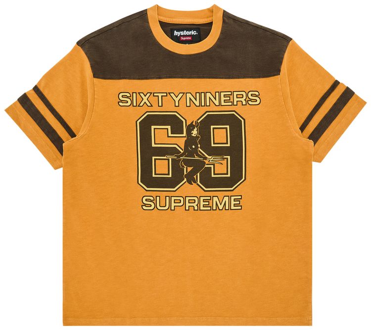 Supreme x HYSTERIC GLAMOUR 69 Football Top Light Orange