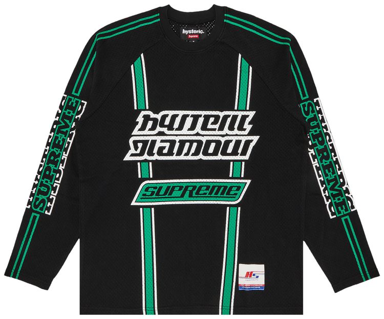 Supreme x HYSTERIC GLAMOUR Mesh Long Sleeve Top Black