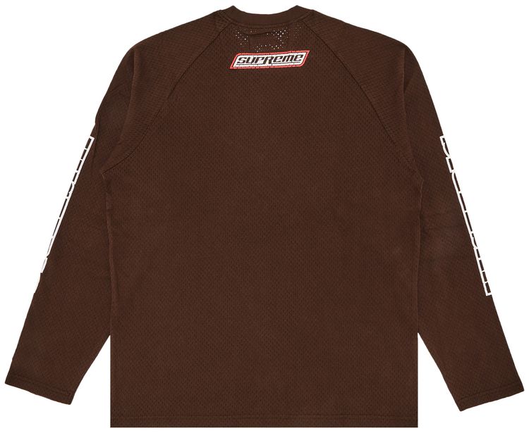Supreme x HYSTERIC GLAMOUR Mesh Long Sleeve Top Brown