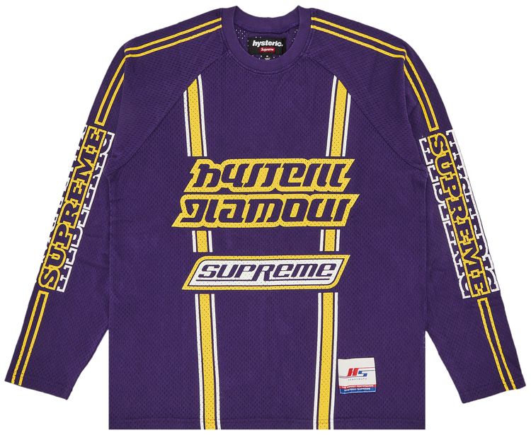 Supreme x HYSTERIC GLAMOUR Mesh Long Sleeve Top Purple