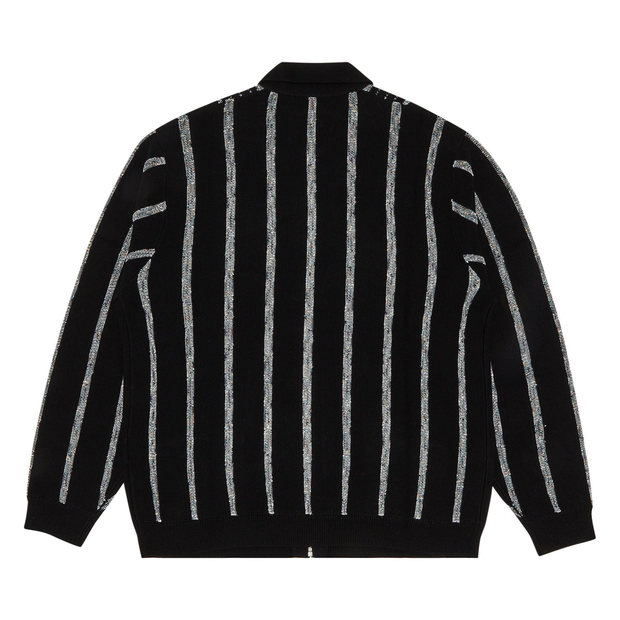 Size xl Supreme Speckle Stripe Zip Up Cardigan 'Black'