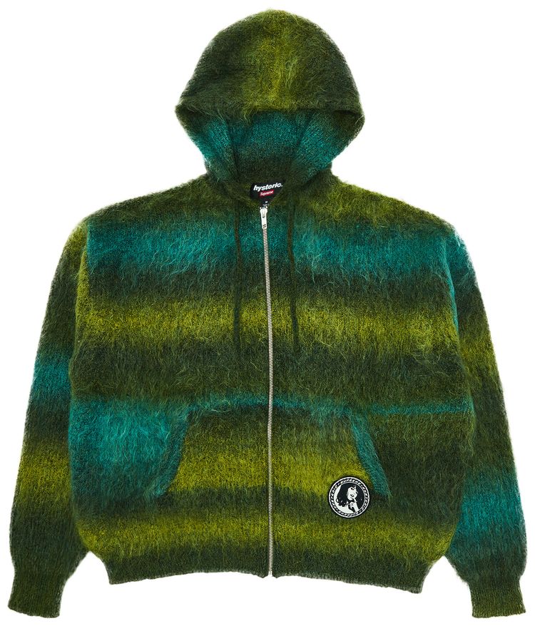 Buy Supreme x HYSTERIC GLAMOUR Mohair Zip Up Hooded Sweatshirt 