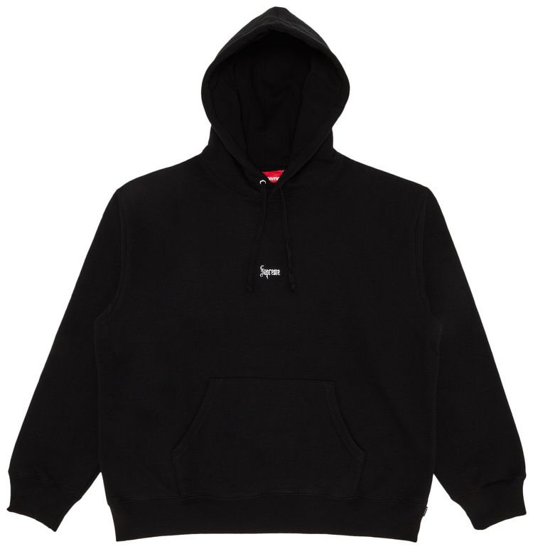 Supreme Micro Logo Hooded Sweatshirt Black