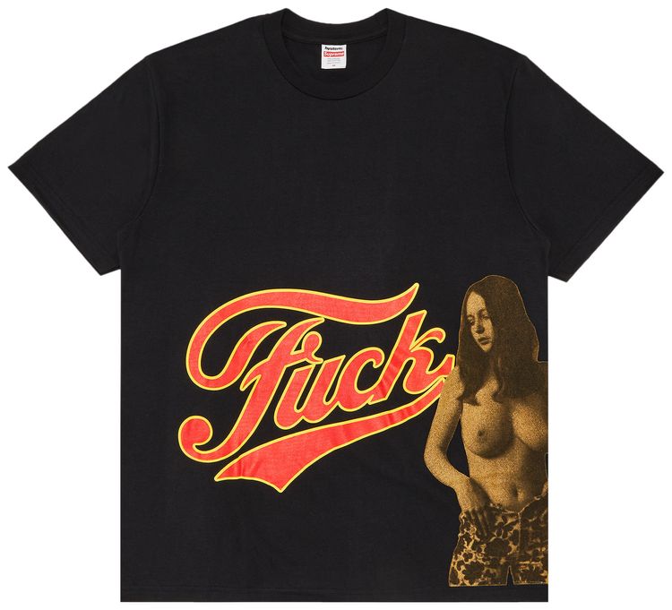 Supreme x HYSTERIC GLAMOUR Fuck Tee Black