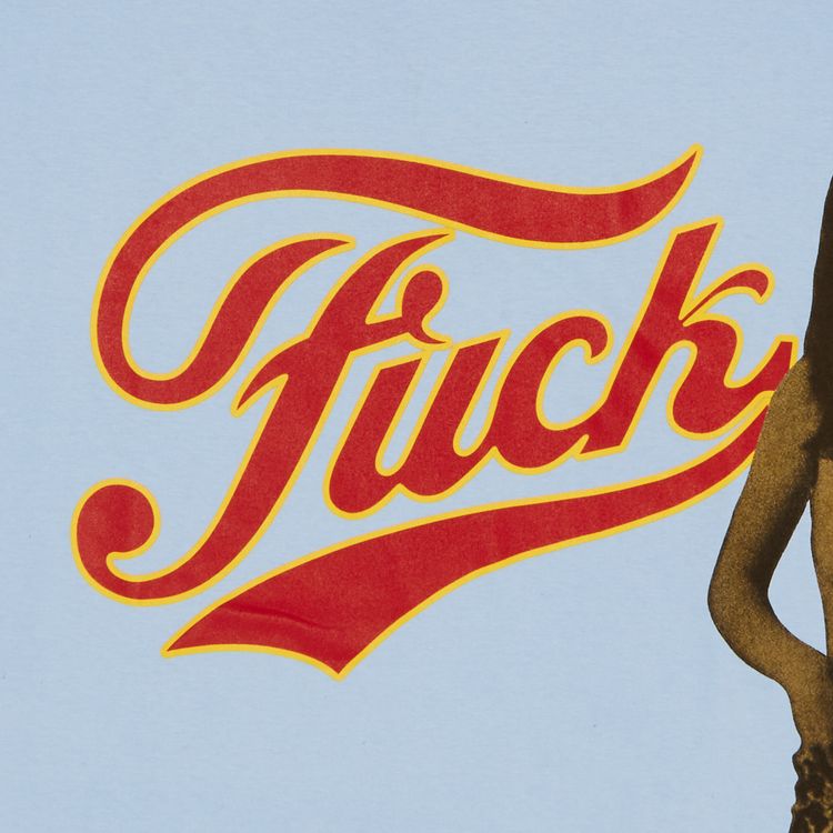 Supreme x HYSTERIC GLAMOUR Fuck Tee Powder Blue