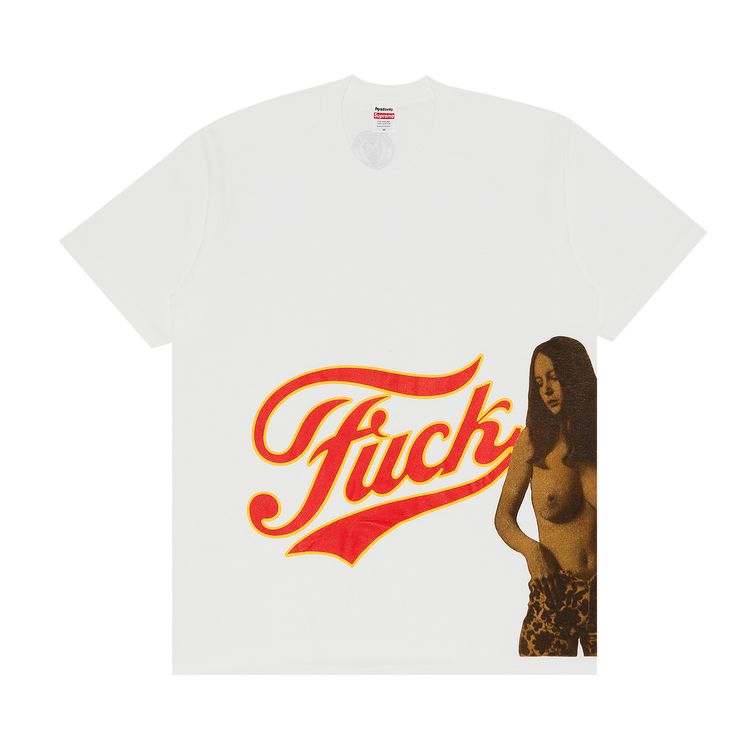 Supreme x HYSTERIC GLAMOUR Fuck Tee White