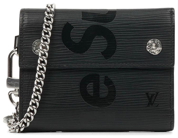 Louis Vuitton x Supreme Chain Wallet Black