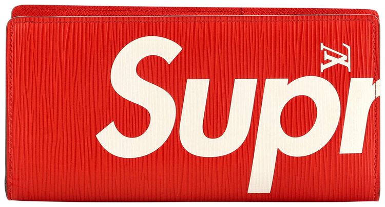 Louis Vuitton x Supreme Brazza Wallet Red
