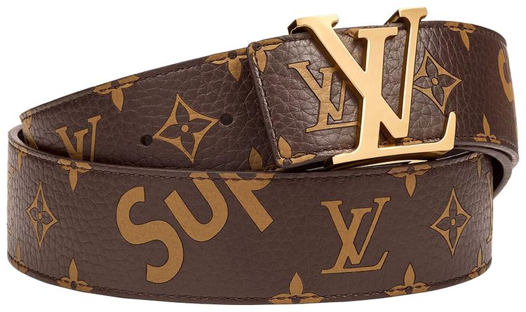 Louis Vuitton x Supreme Initiales Belt Brown