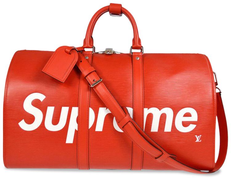 Louis Vuitton x Supreme Keepall Bandouliere Red
