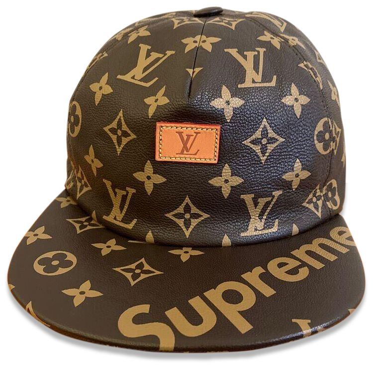 Louis Vuitton x Supreme 5 Panel Hat Brown