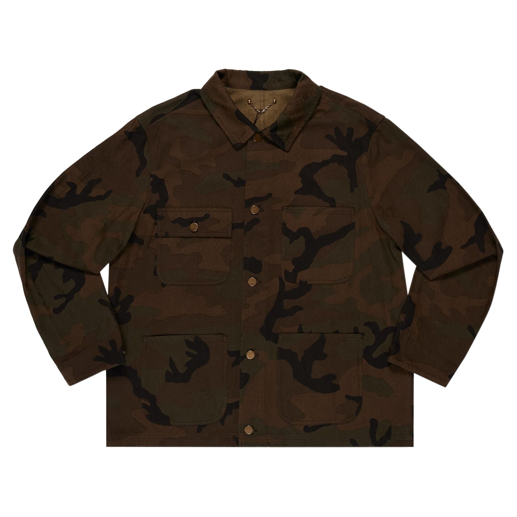 Buy Louis Vuitton x Supreme Jacquard Denim Chore Coat Camo 00049 1SS1706LVXSJD CAMO GOAT