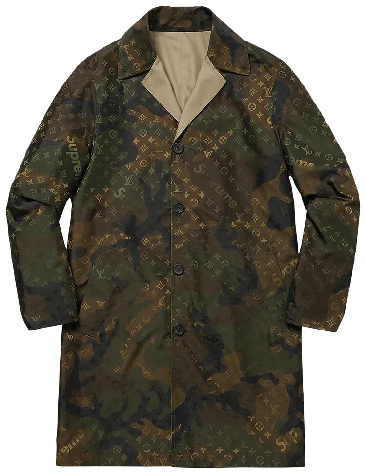 Louis Vuitton x Supreme Reversible Trench Coat Camo