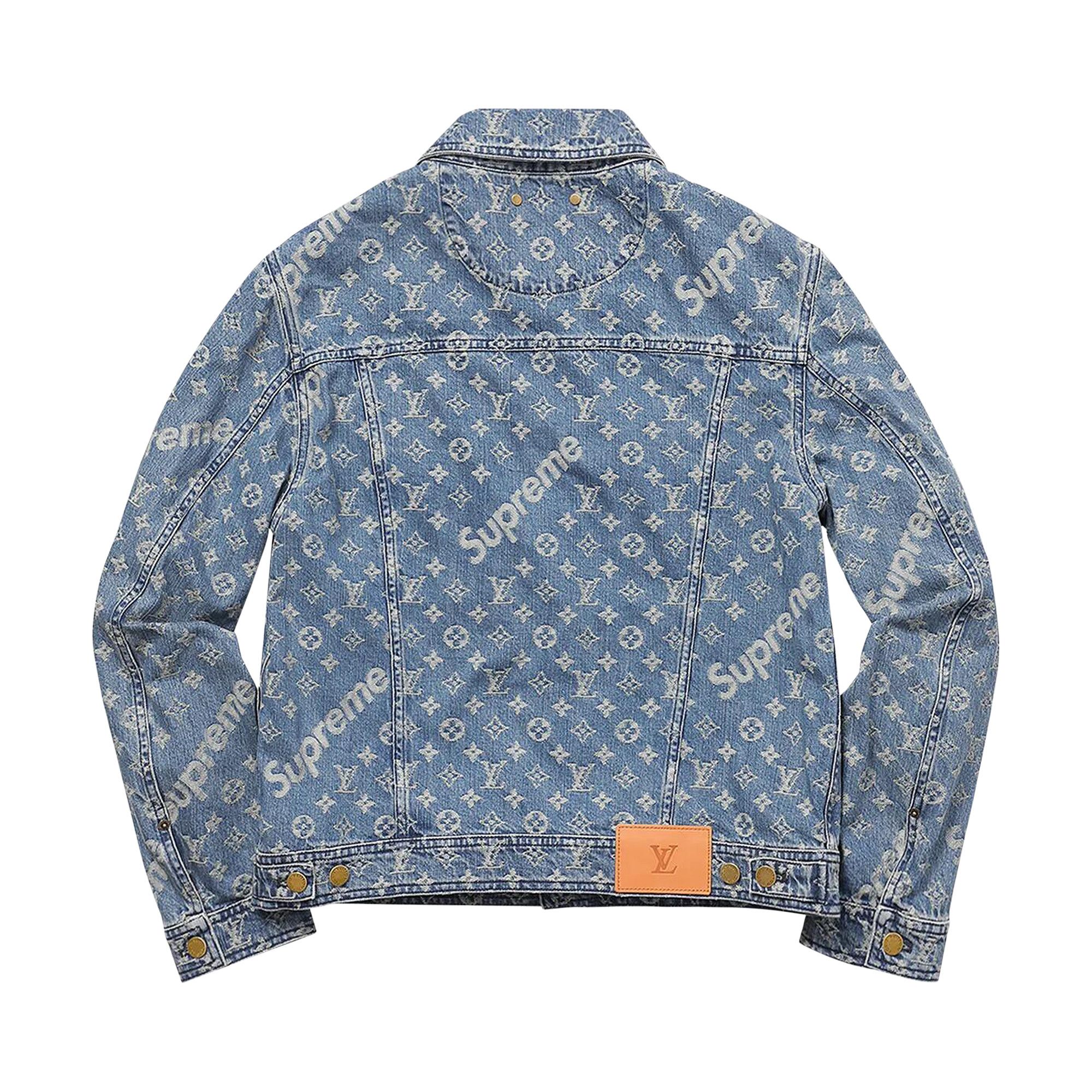 リボノ　LOUISVUITTON×supreme デニムジャケット Buy Louis Vuitton x Supreme Jacquard Denim Trucker Jacket 'Blue
