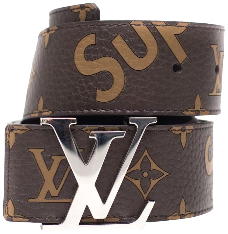 Louis Vuitton x Supreme Initiales Belt BrownSilver