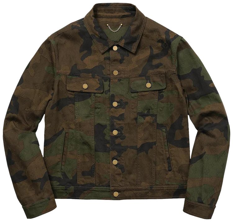 Louis Vuitton x Supreme Jacquard Denim Trucker Jacket Camo