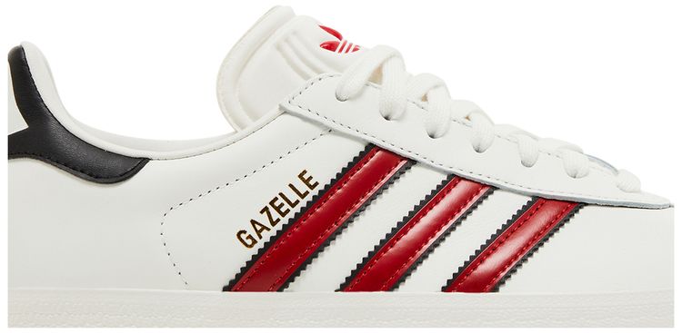 Adidas Gazelle White Scarlet Black