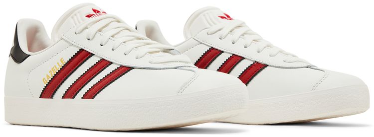 Adidas Gazelle White Scarlet Black