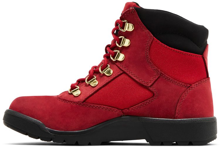 Timberland 6 Inch Field Boot Junior Dark Red Black