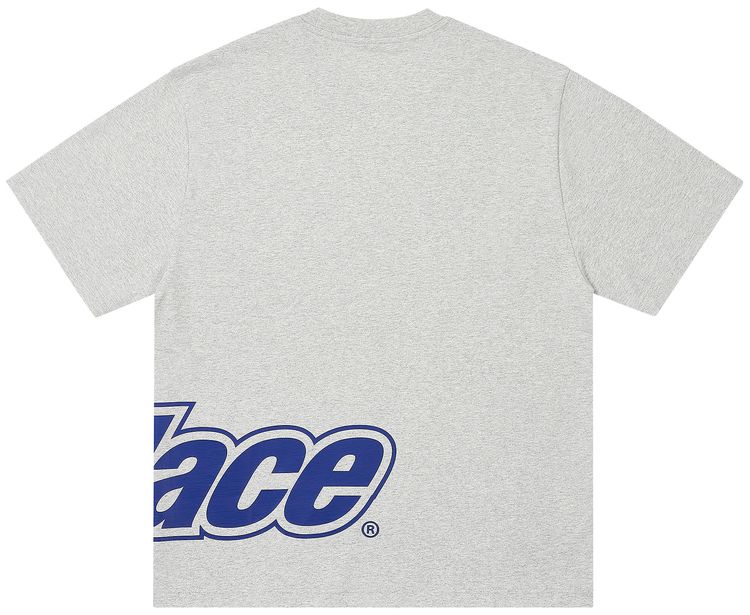 Palace Border Logo T Shirt Grey Marl