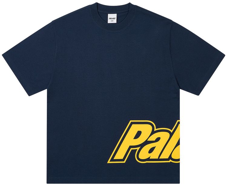 Palace Border Logo T Shirt Navy